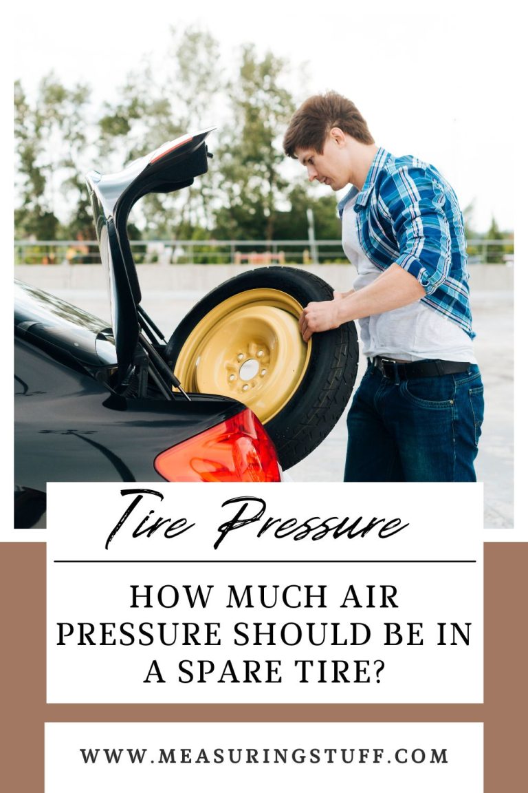 What The Data Shows For Proper Inflation how much air should be in a spare tire
